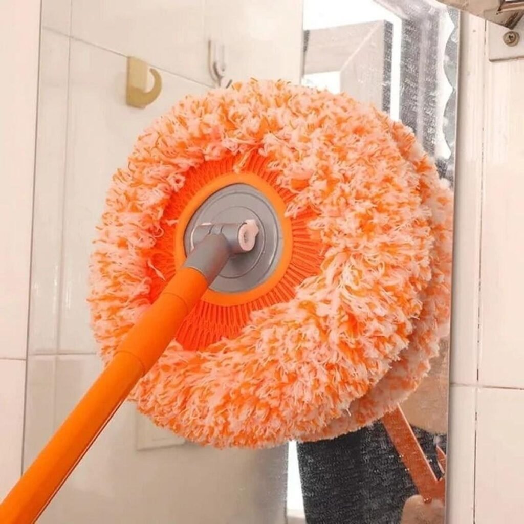 360° Rotating Microfiber Mop | Extendable Handle Telescopic Floor Cleaning Mop | Sunflower Round Mop For Home, Office And Car Screen (pack of 2 )